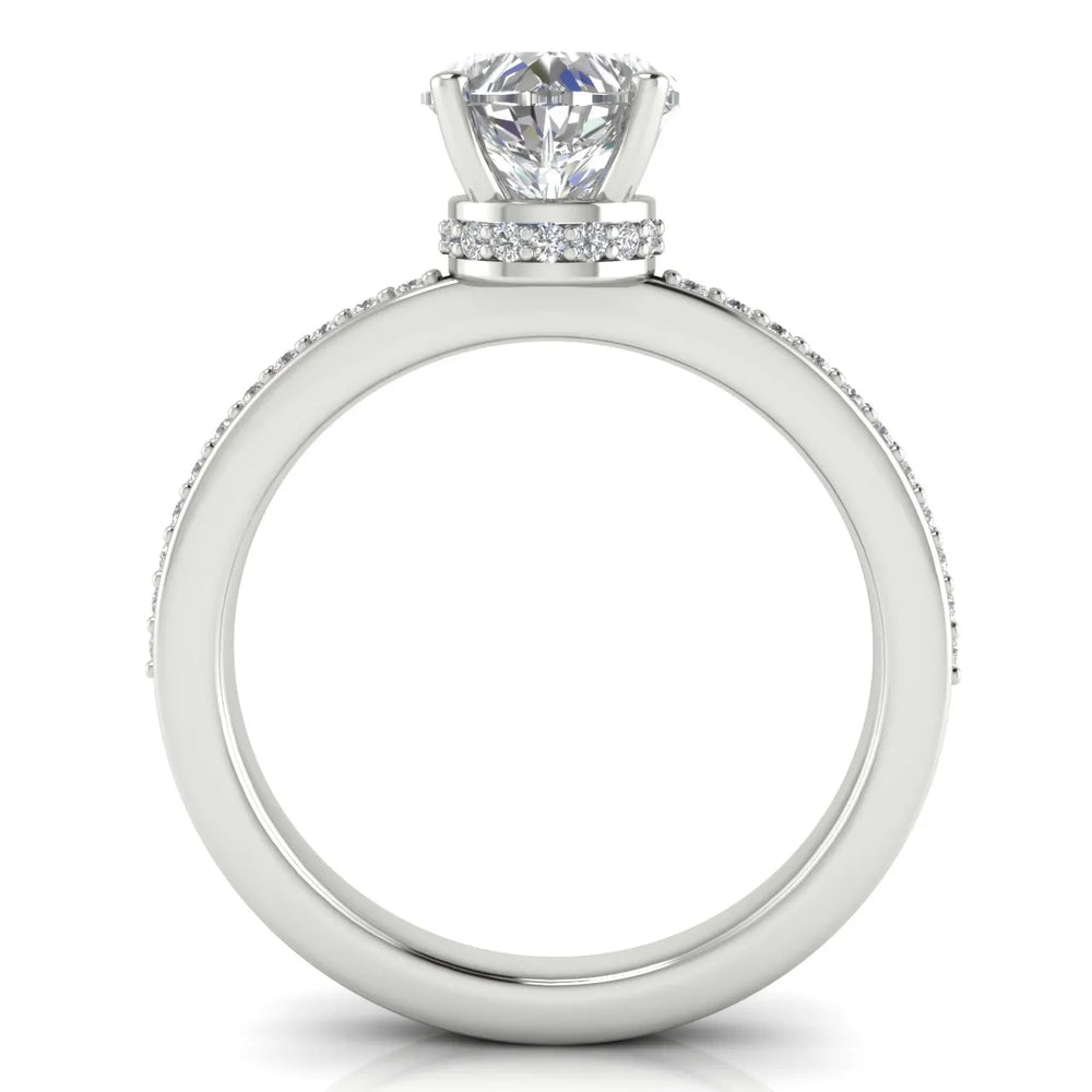 Delicate Pavé Accent Engagement Ring