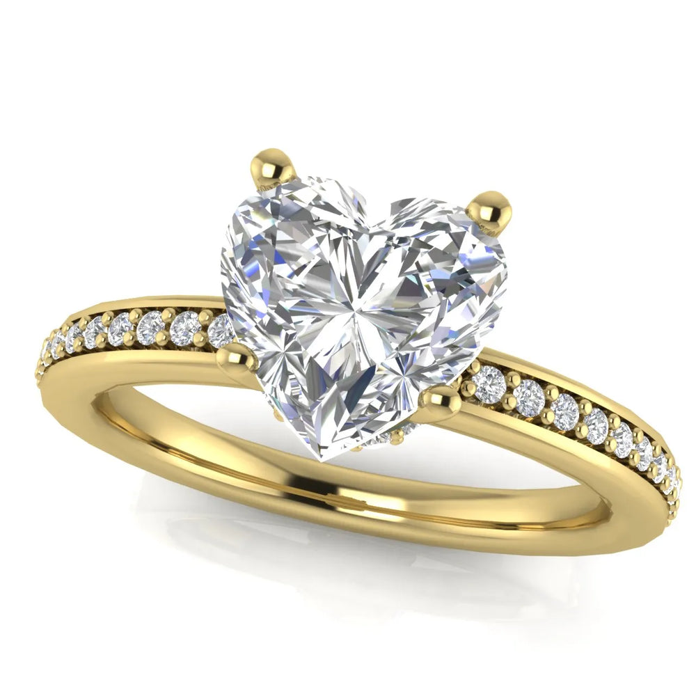 Delicate Pavé Accent Engagement Ring