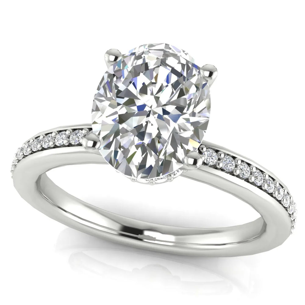 Delicate Pavé Accent Engagement Ring