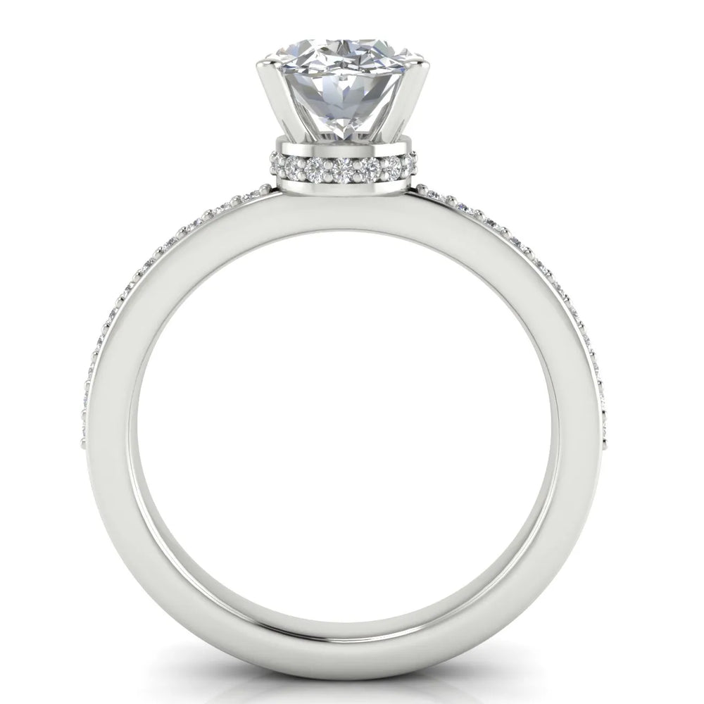 Delicate Pavé Accent Engagement Ring