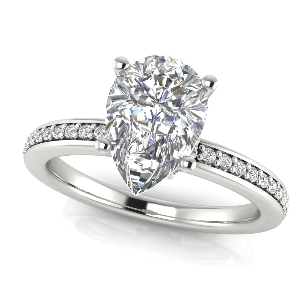 Delicate Pavé Accent Engagement Ring
