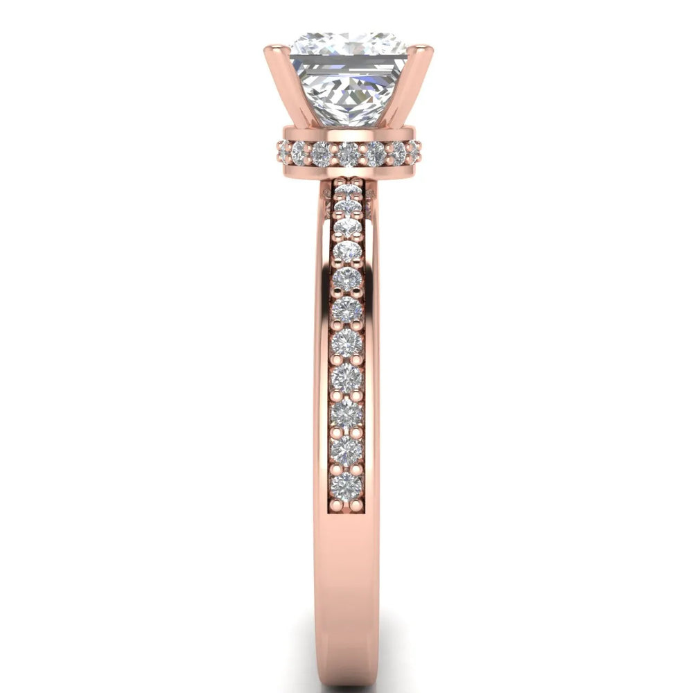 Delicate Pavé Accent Engagement Ring