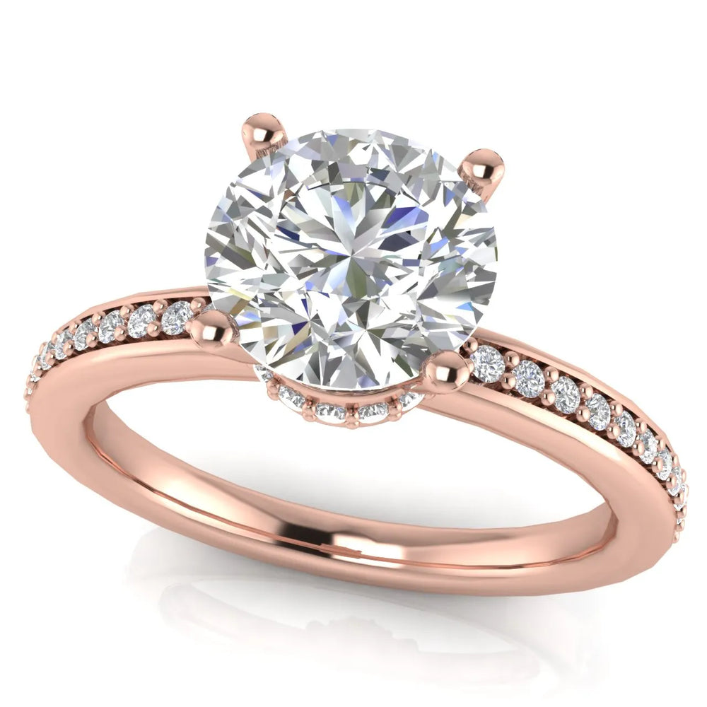 Delicate Pavé Accent Engagement Ring