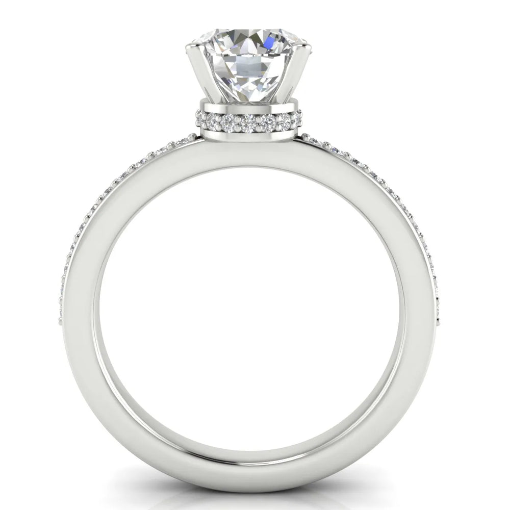 Delicate Pavé Accent Engagement Ring