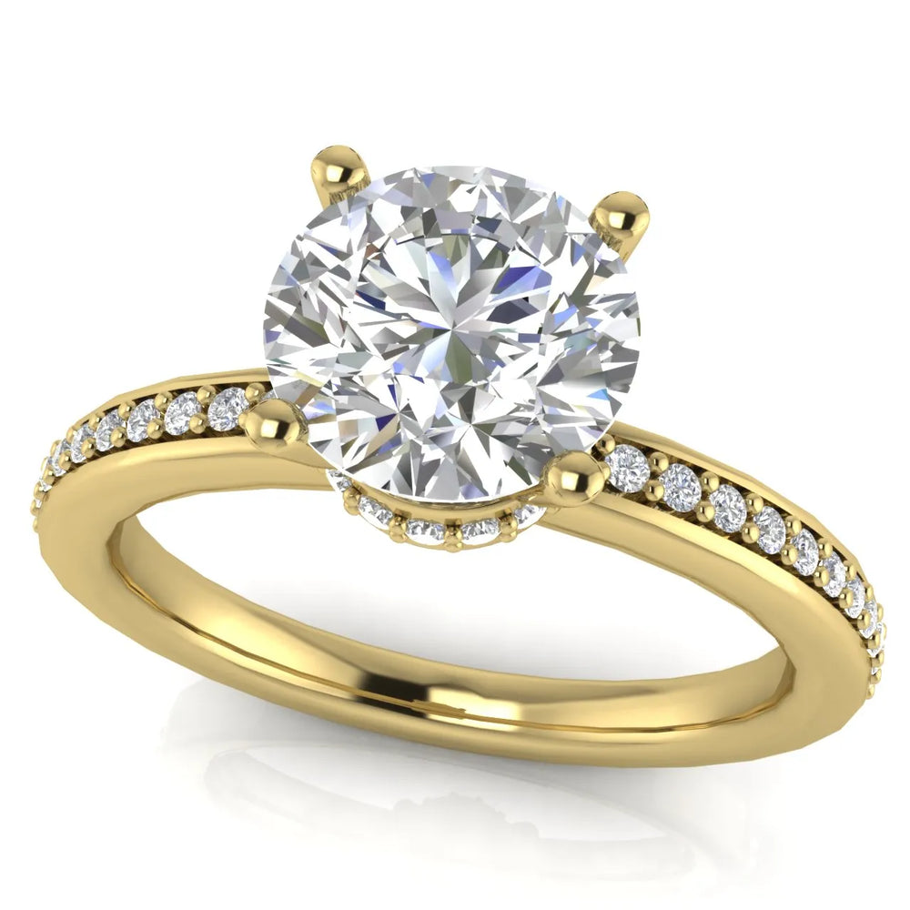 Delicate Pavé Accent Engagement Ring
