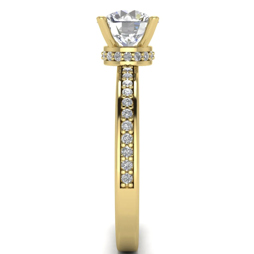 Delicate Pavé Accent Engagement Ring