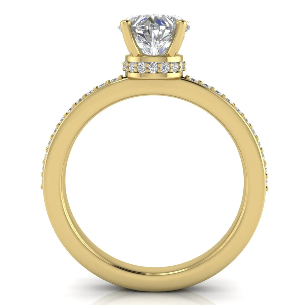 Delicate Pavé Accent Engagement Ring