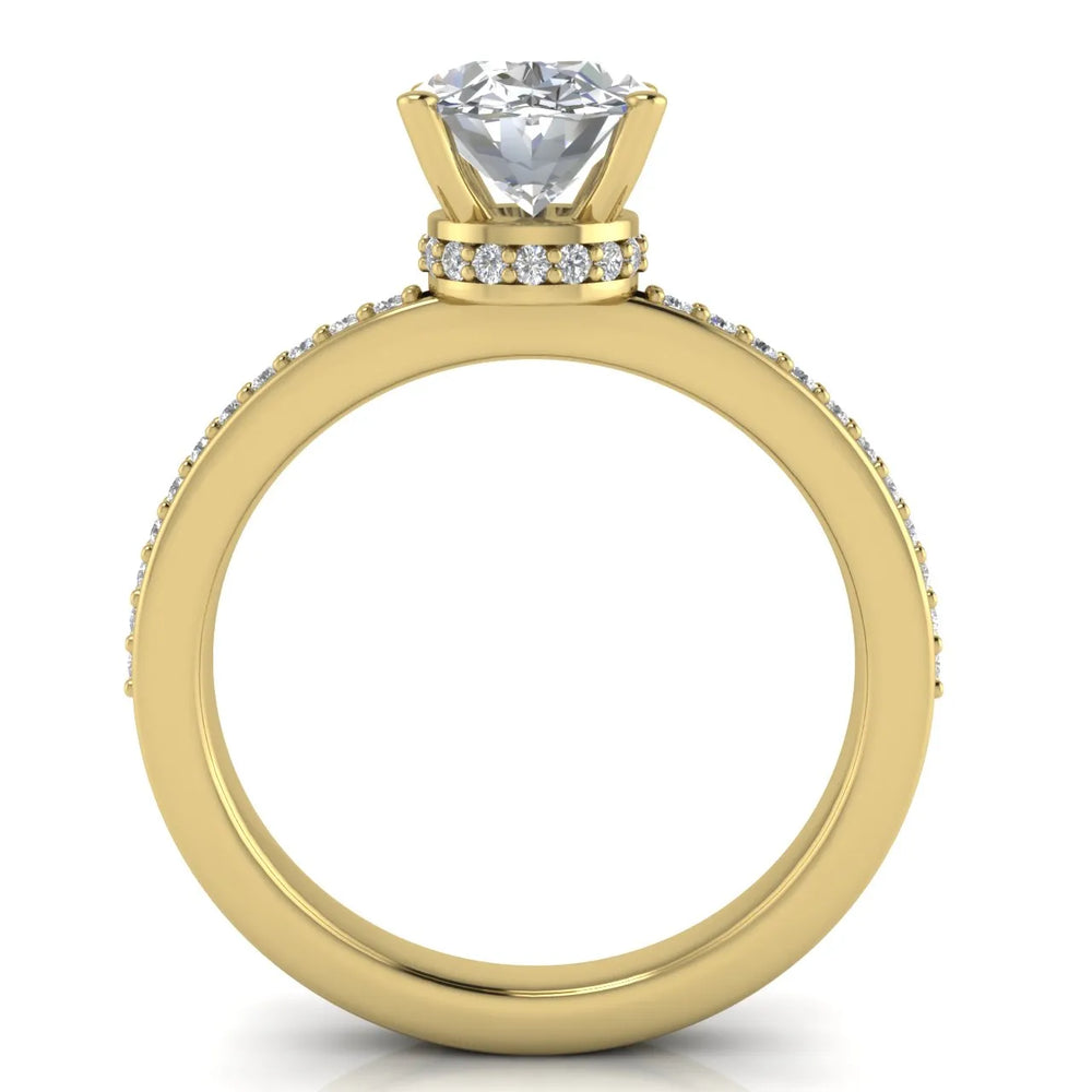 Delicate Pavé Accent Engagement Ring
