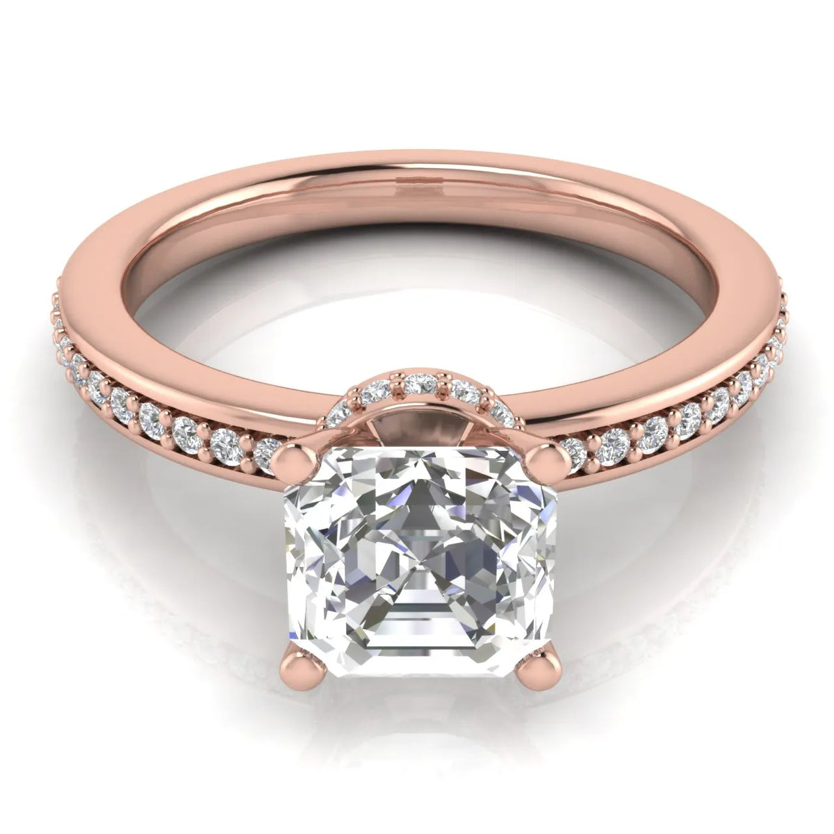 Delicate Pavé Accent Engagement Ring