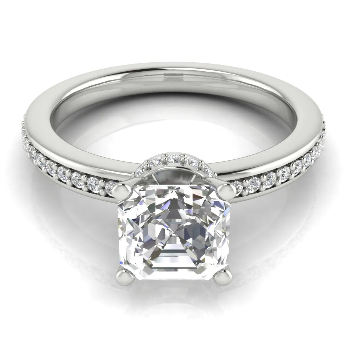 Delicate Pavé Accent Engagement Ring