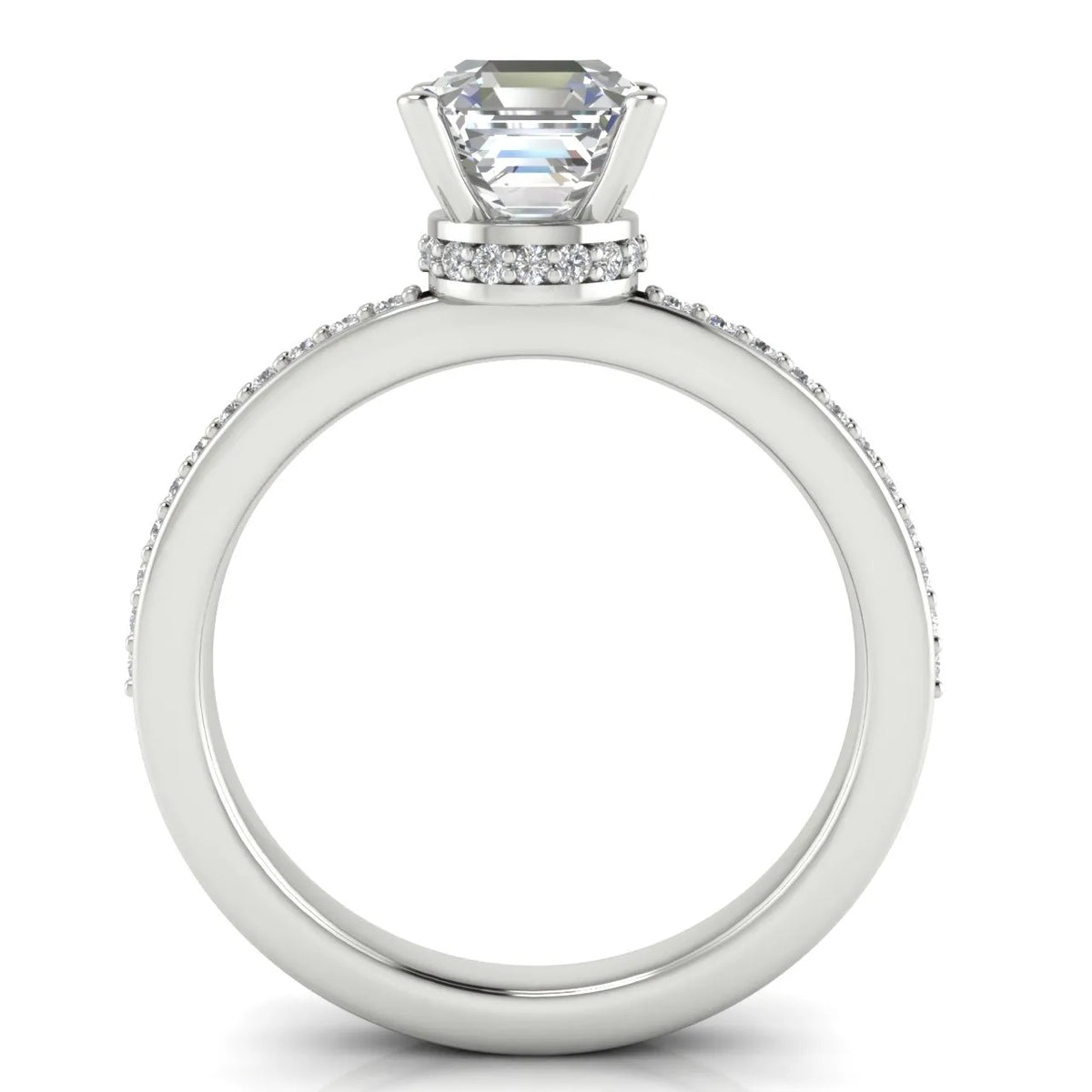 Delicate Pavé Accent Engagement Ring