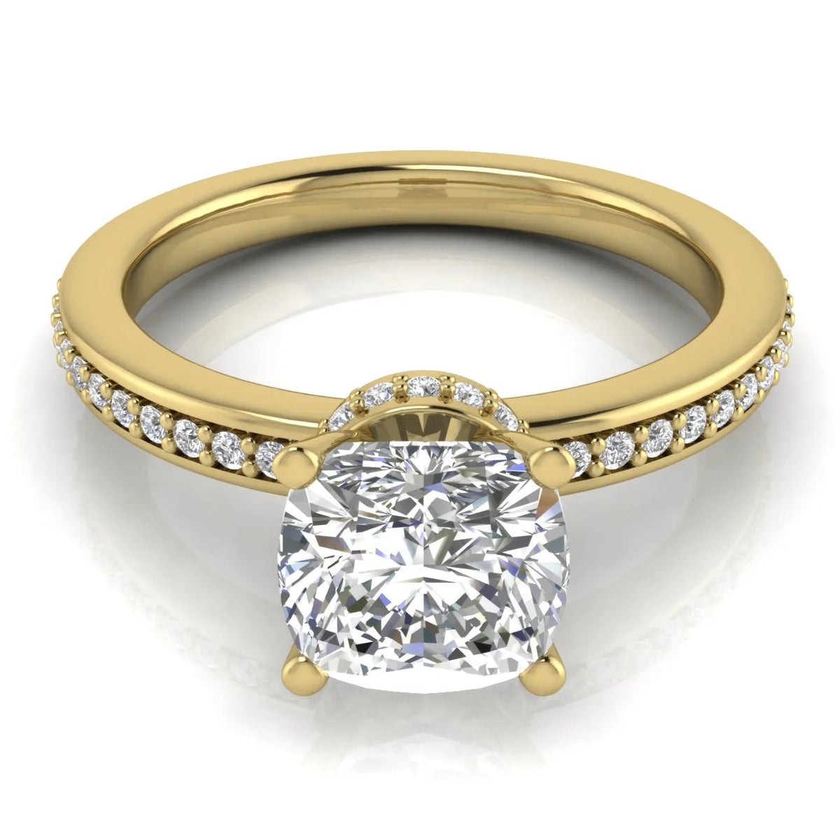 Delicate Pavé Accent Engagement Ring