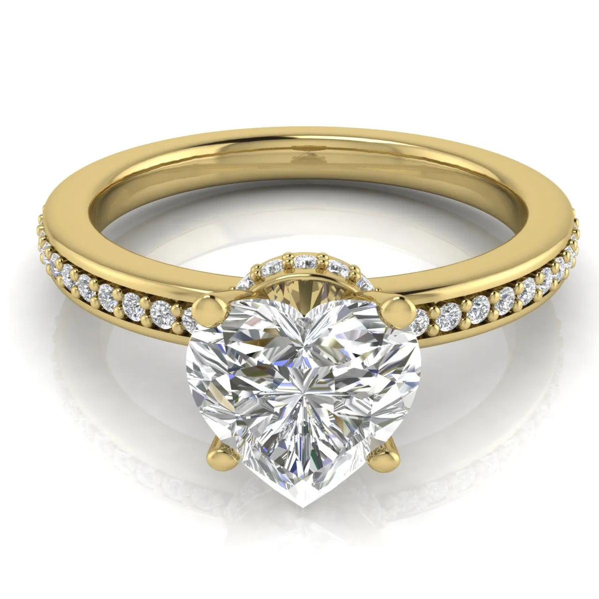 Delicate Pavé Accent Engagement Ring