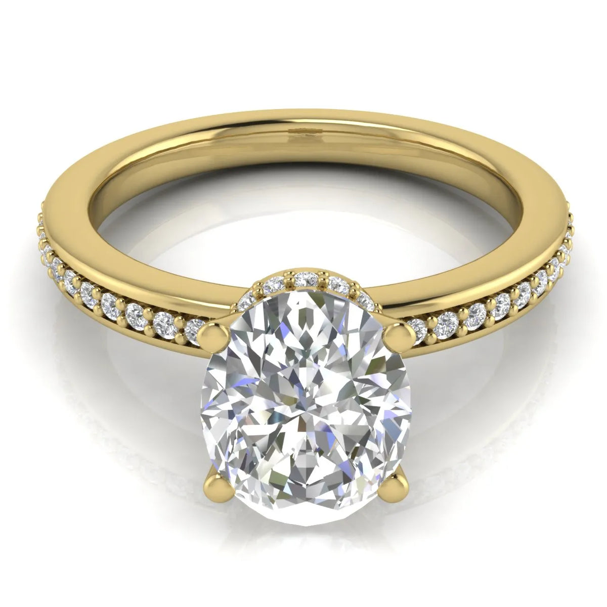 Delicate Pavé Accent Engagement Ring