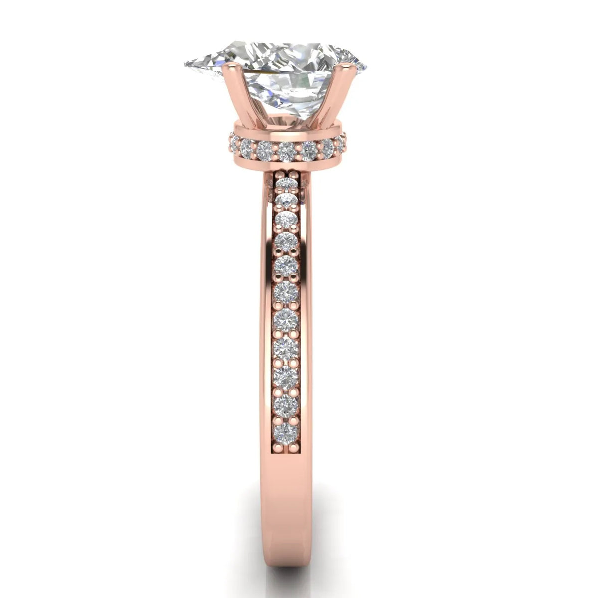 Delicate Pavé Accent Engagement Ring