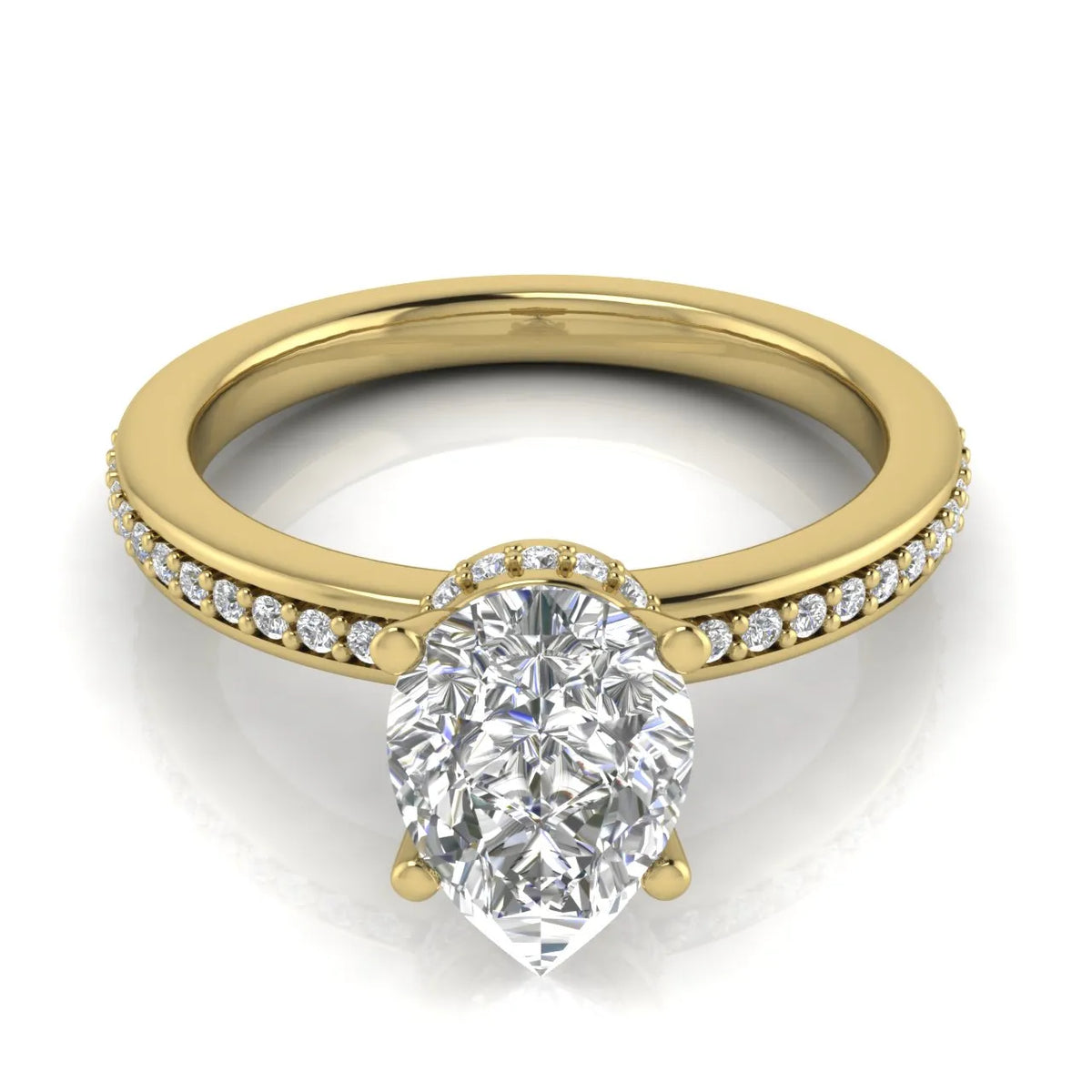 Delicate Pavé Accent Engagement Ring