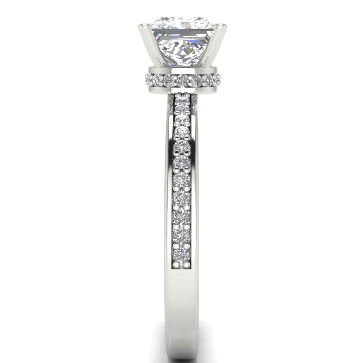 Delicate Pavé Accent Engagement Ring