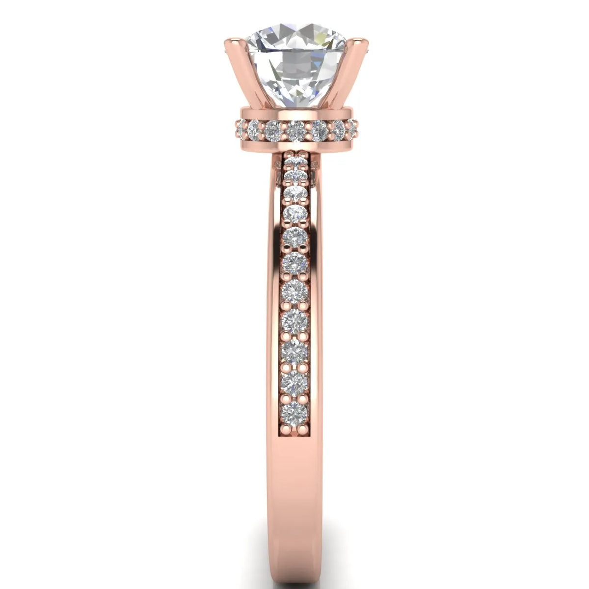 Delicate Pavé Accent Engagement Ring