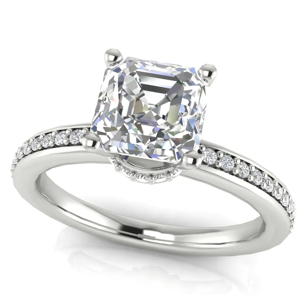 Delicate Pavé Accent Engagement Ring
