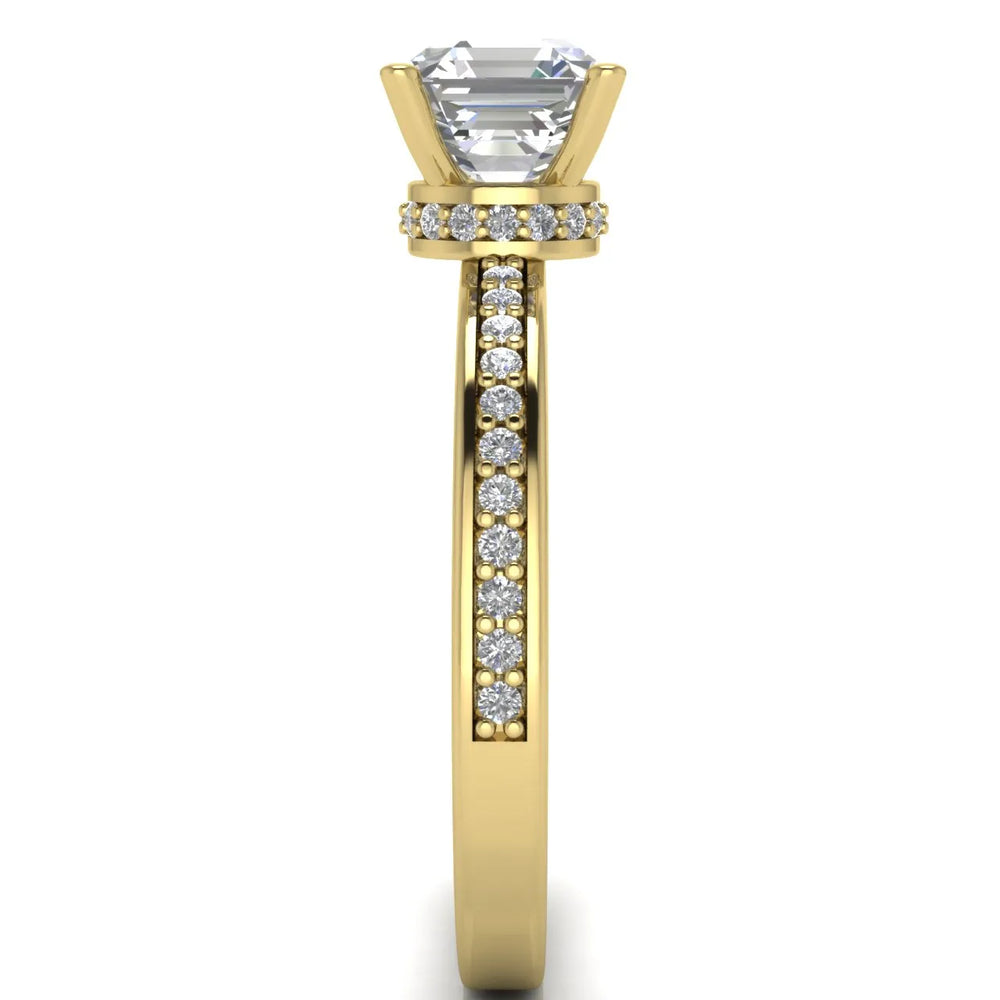Delicate Pavé Accent Engagement Ring