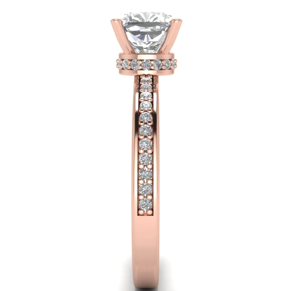 Delicate Pavé Accent Engagement Ring