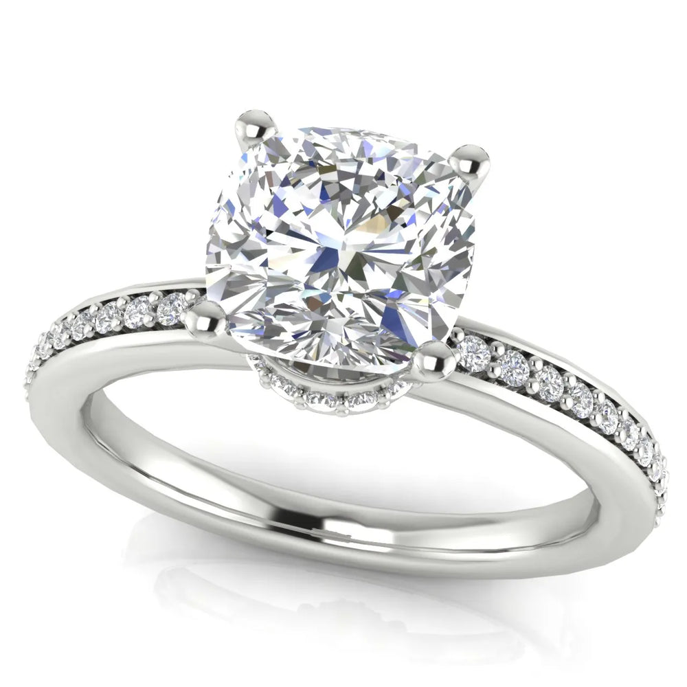 Delicate Pavé Accent Engagement Ring
