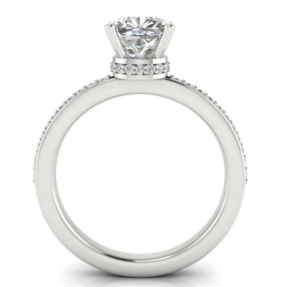 Delicate Pavé Accent Engagement Ring