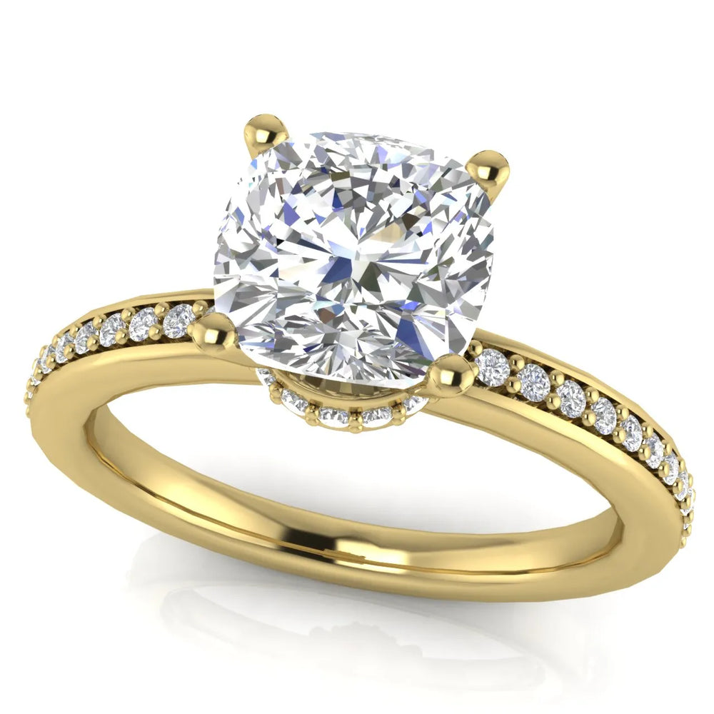 Delicate Pavé Accent Engagement Ring