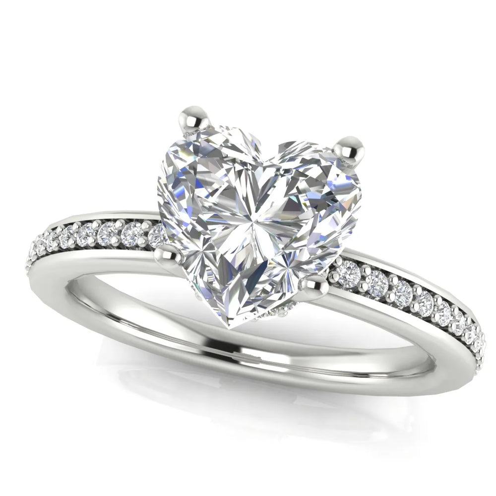 Delicate Pavé Accent Engagement Ring