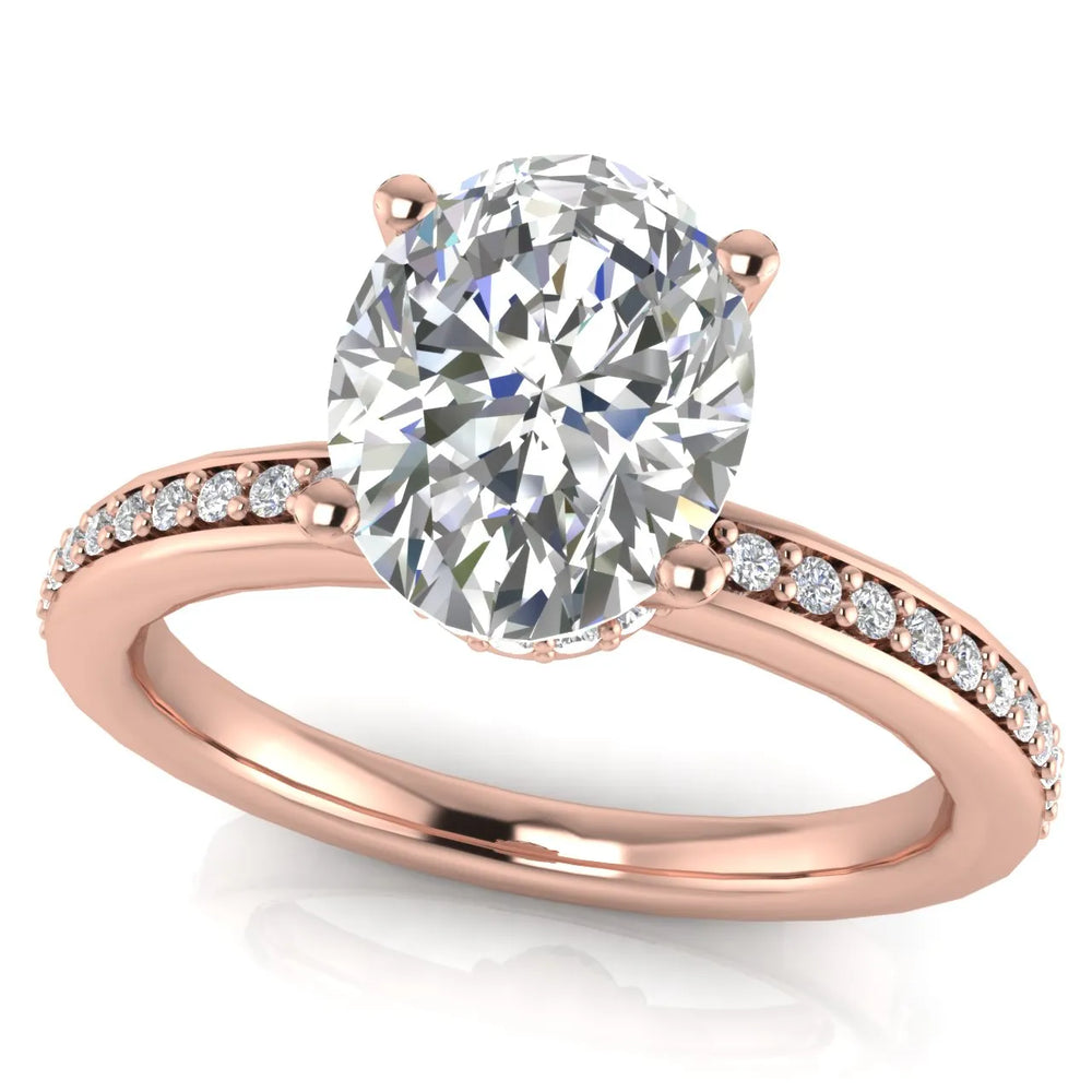 Delicate Pavé Accent Engagement Ring