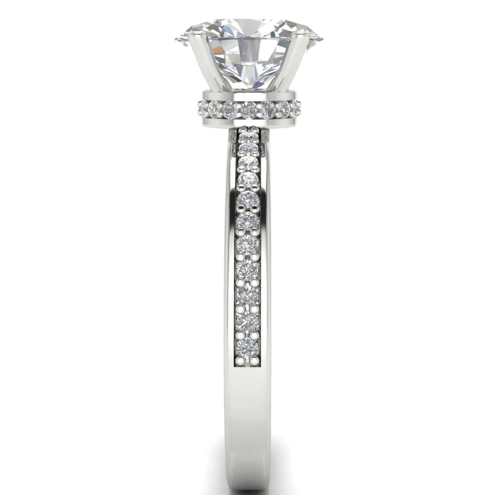 Delicate Pavé Accent Engagement Ring