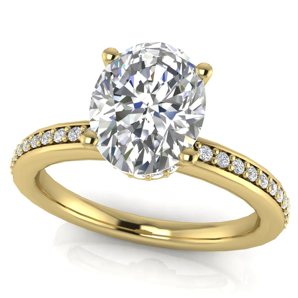 Delicate Pavé Accent Engagement Ring