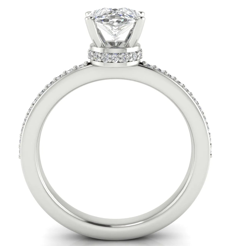 Delicate Pavé Accent Engagement Ring