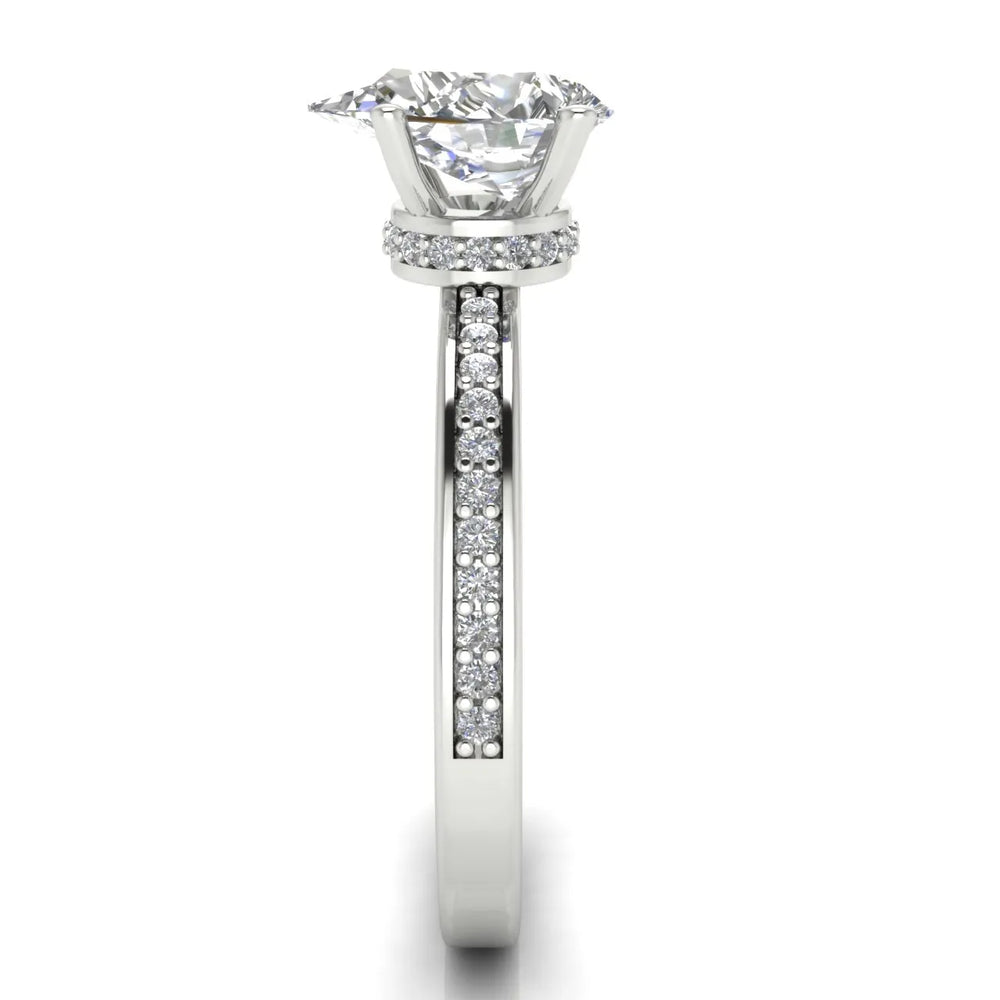 Delicate Pavé Accent Engagement Ring