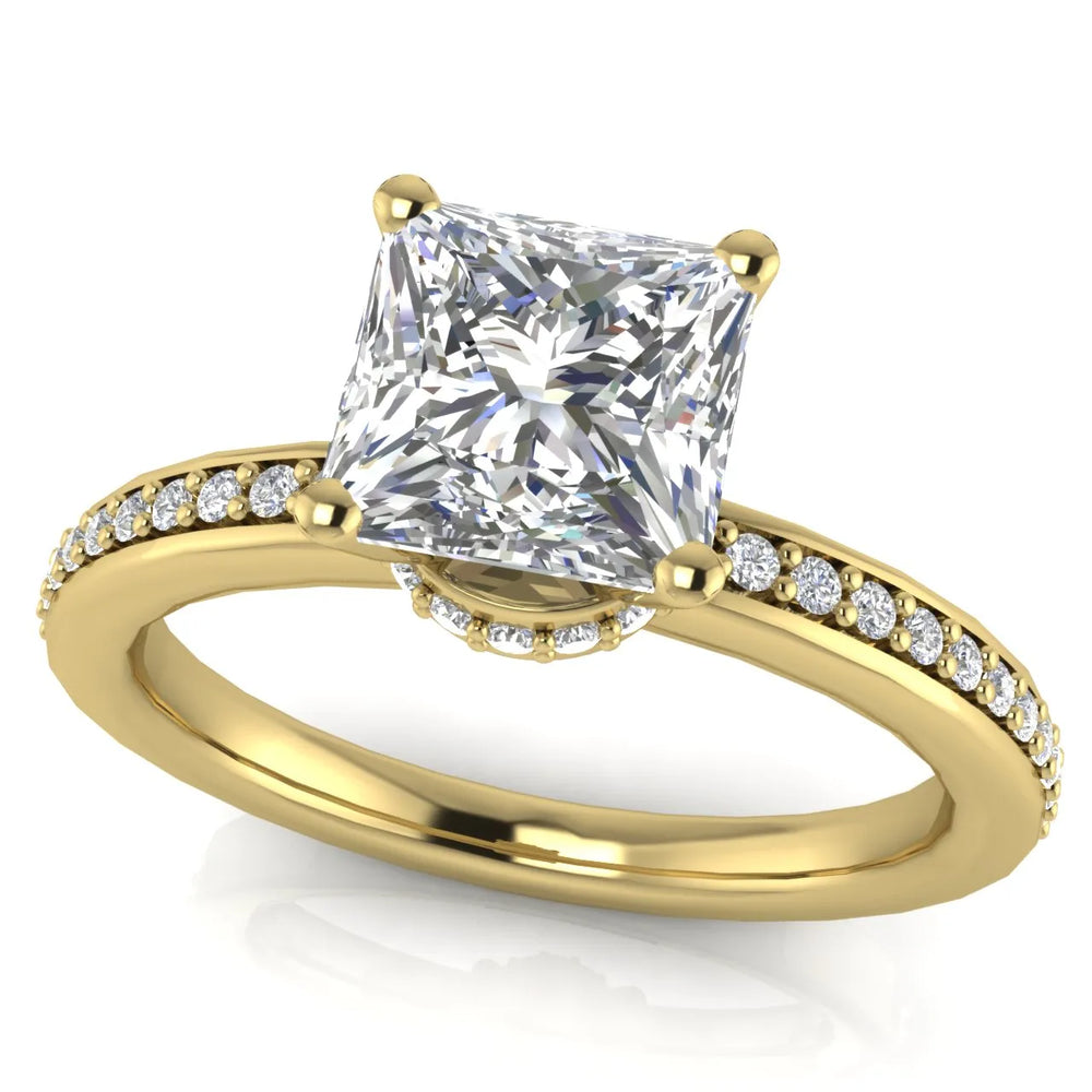 Delicate Pavé Accent Engagement Ring