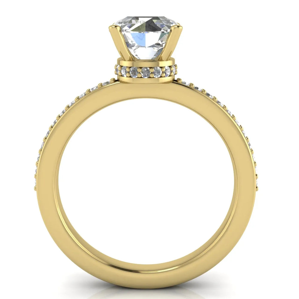 Delicate Pavé Accent Engagement Ring