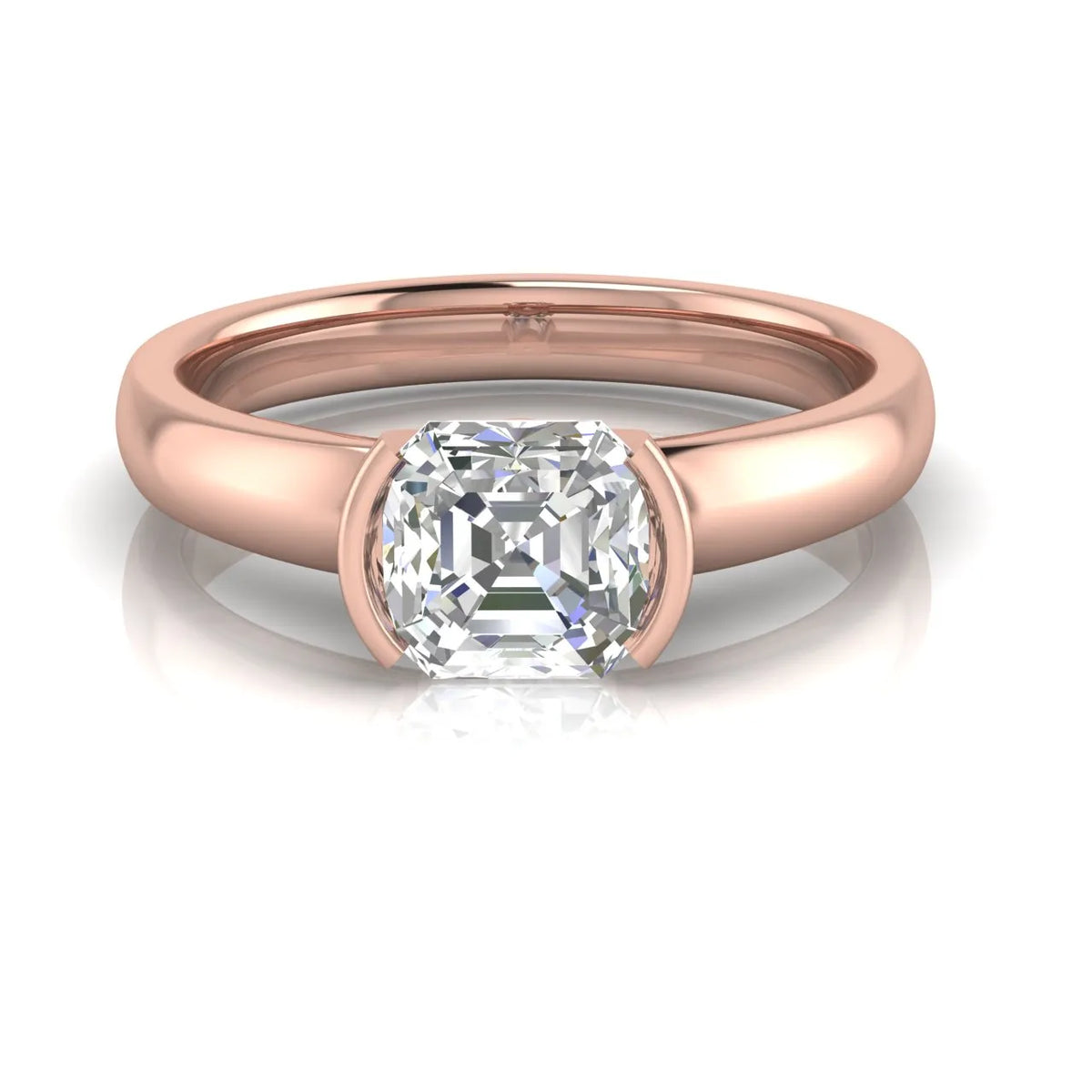 Modern Bezel-Inspired Solitaire Engagement Ring