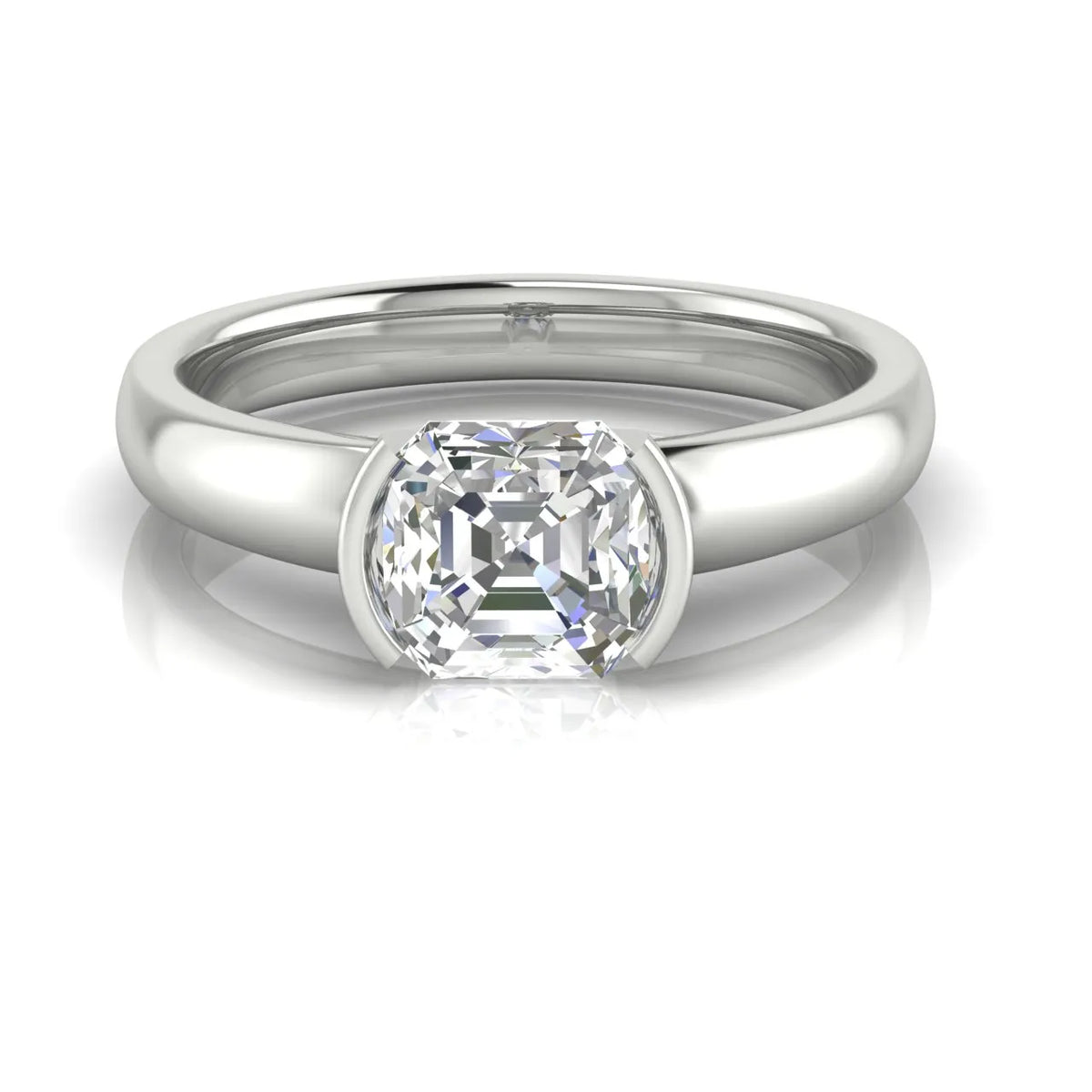 Modern Bezel-Inspired Solitaire Engagement Ring