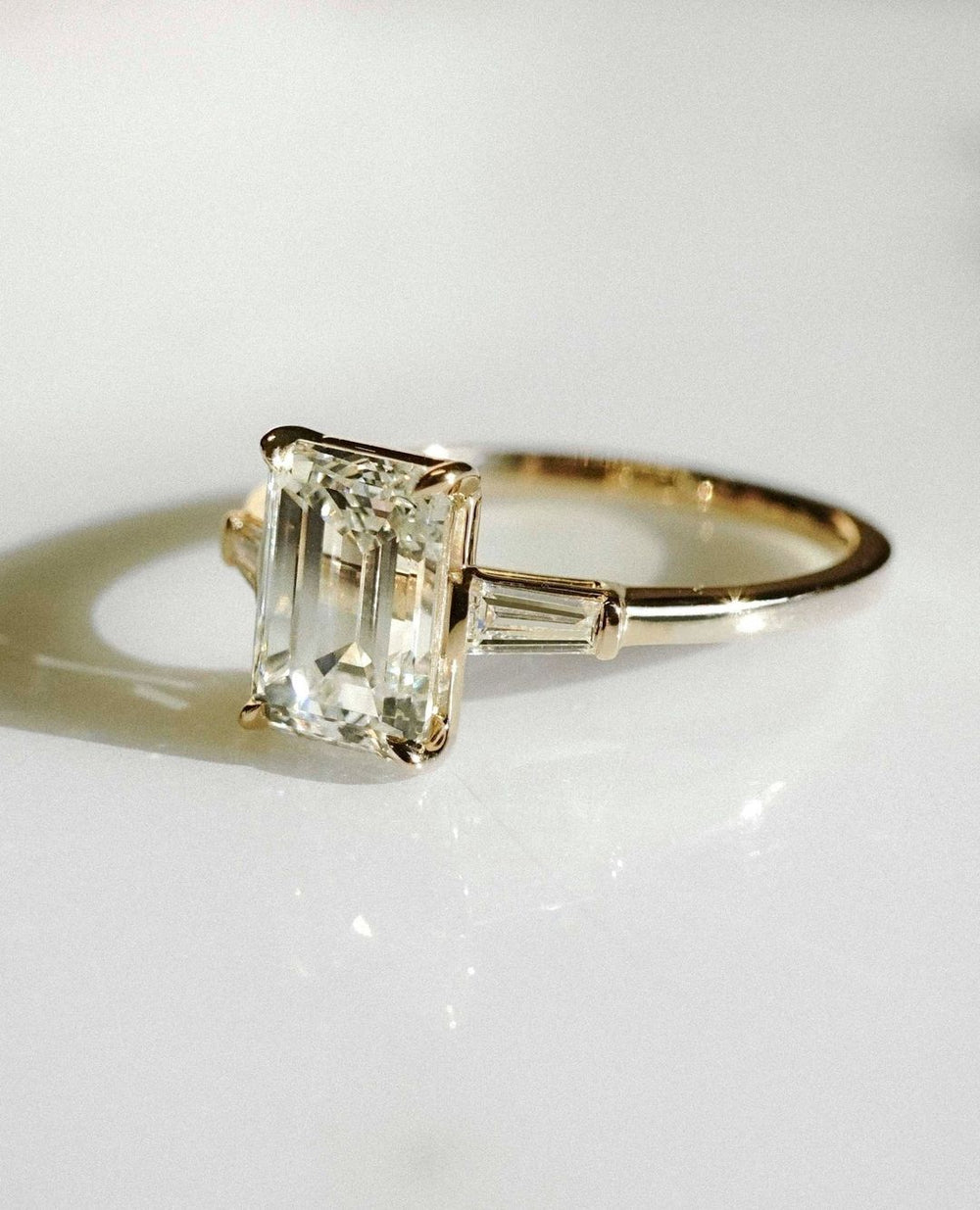 Emerald Cut Labgrown Engagement Ring
