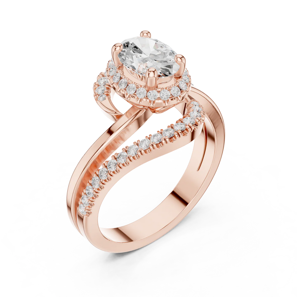 Eden Bypass Oval Diamond Engagement Ring