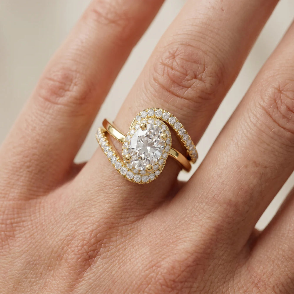 Eden Bypass Oval Diamond Engagement Ring