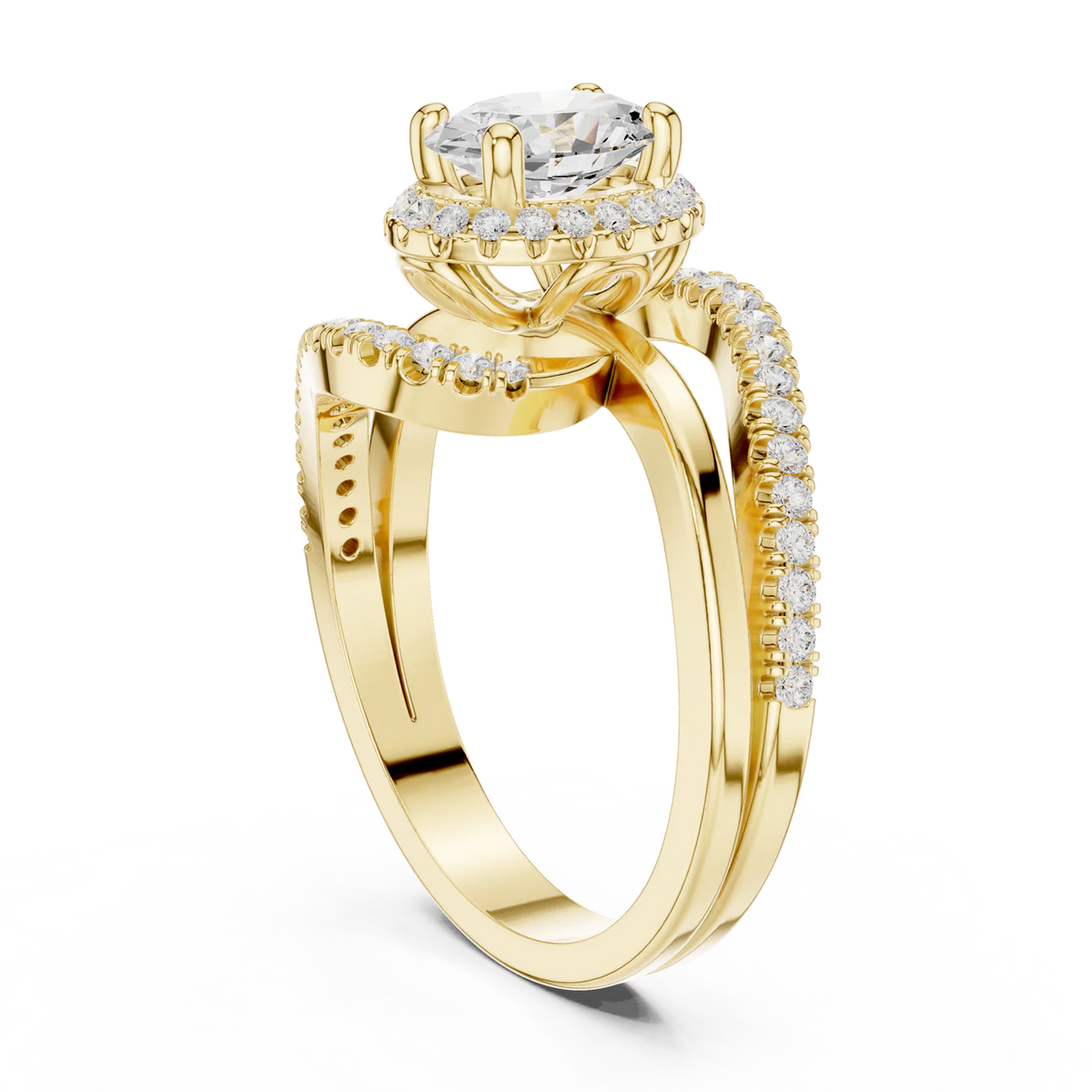 Eden Bypass Oval Diamond Engagement Ring