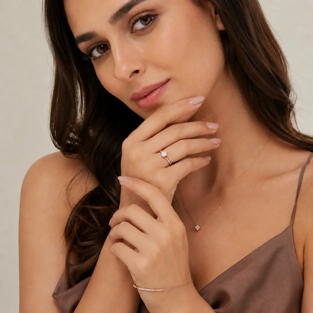 Eden Bypass Princess Diamond Engagement Ring