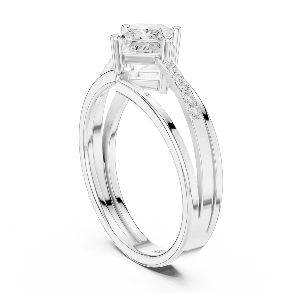 Eden Bypass Princess Diamond Engagement Ring
