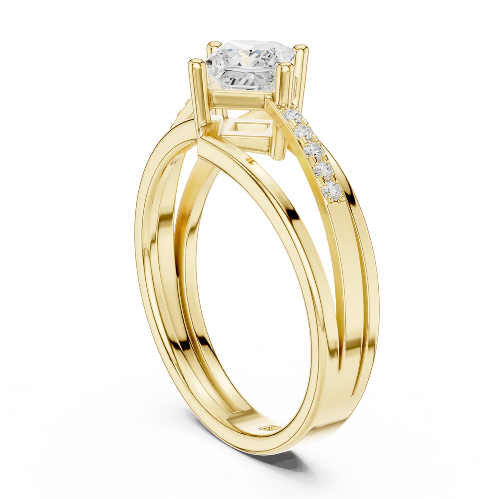 Eden Bypass Princess Diamond Engagement Ring
