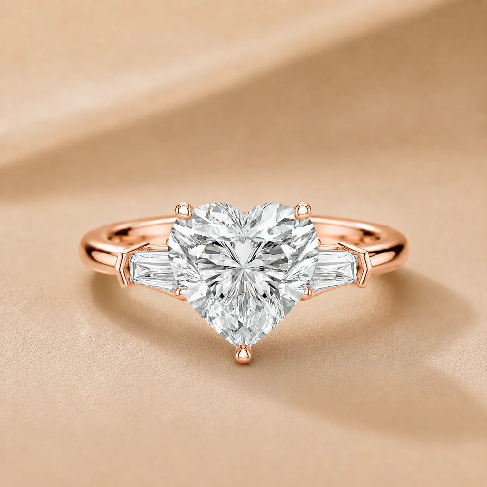 Emerald Elegance Ring with Customize baguette