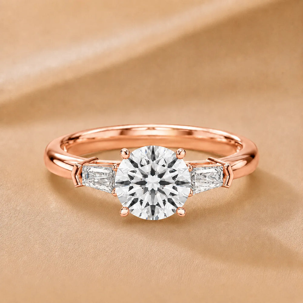 Emerald Elegance Ring with Customize baguette