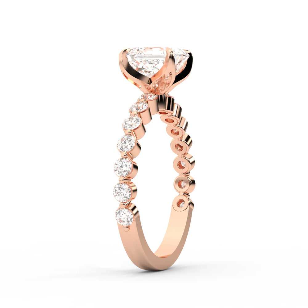 Eleanor Majesty Side Stone Princess Diamond Engagement Ring
