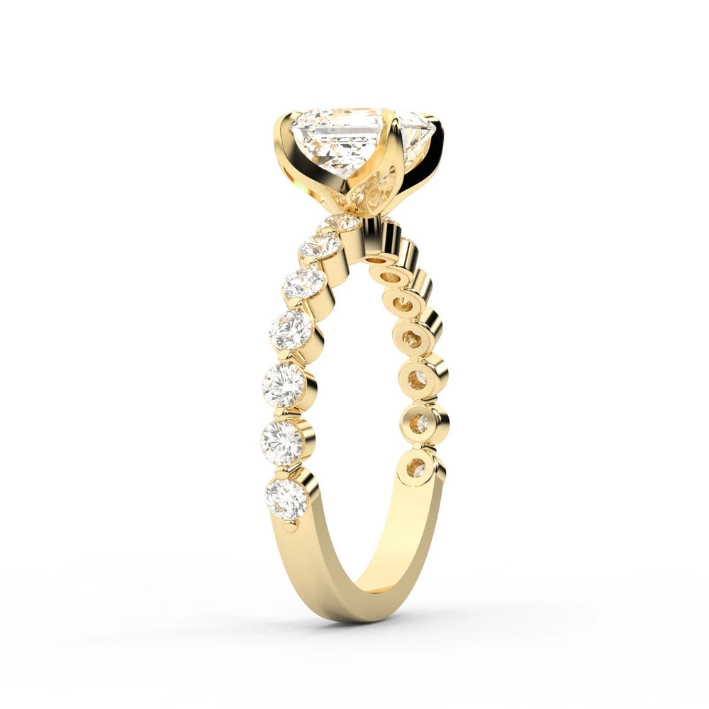 Eleanor Majesty Side Stone Princess Diamond Engagement Ring