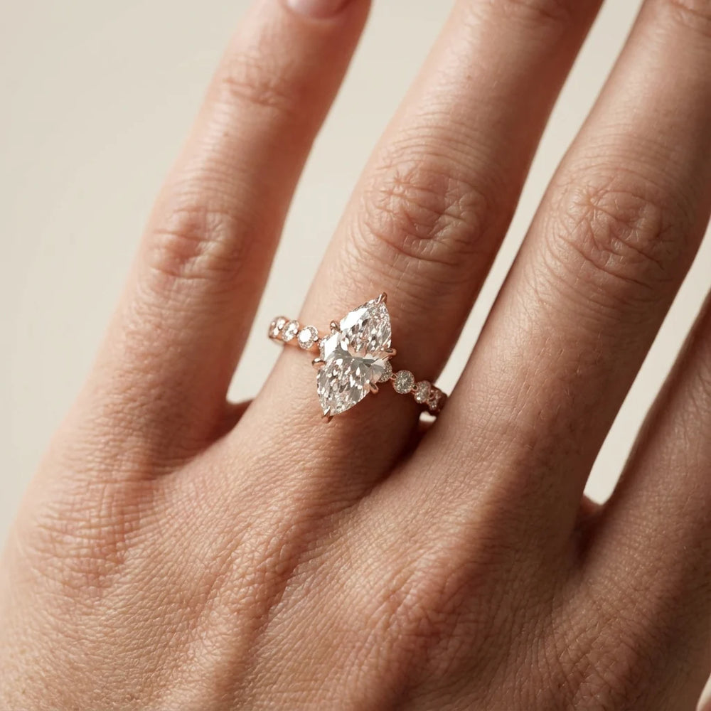 Eleanor Majesty Side Stone Princess Diamond Engagement Ring